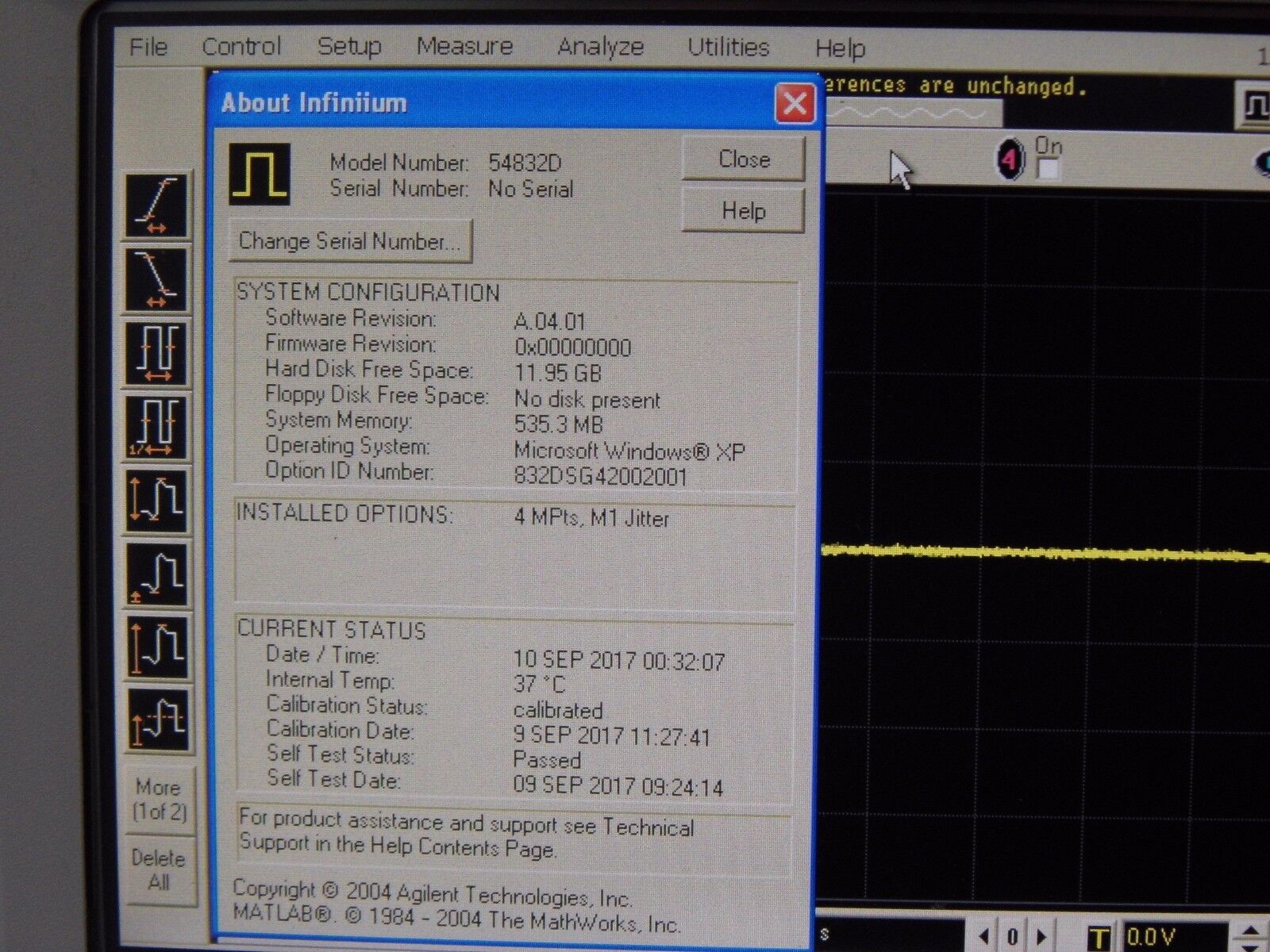 Agilent/HP54832D w/M1 Jitter & 040 1GHz,4GS/s,4CH+16CH w/Digital POD,clips, Agilent/HP54832D w/M1 Jitter & 040 1GHz,4GS/s,4CH+16CH w/Digital POD,clips,